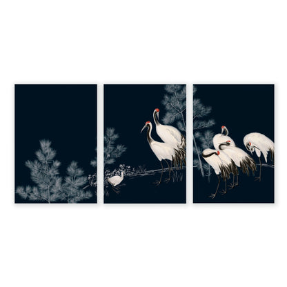 Living Room Gallery Wall | Set of 3 Asian Inspired Wall art Prints