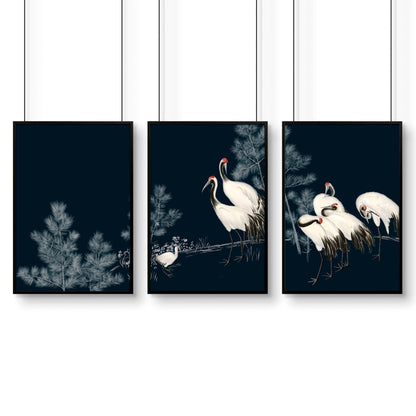 Living Room Gallery Wall | Set of 3 Asian Inspired Wall art Prints